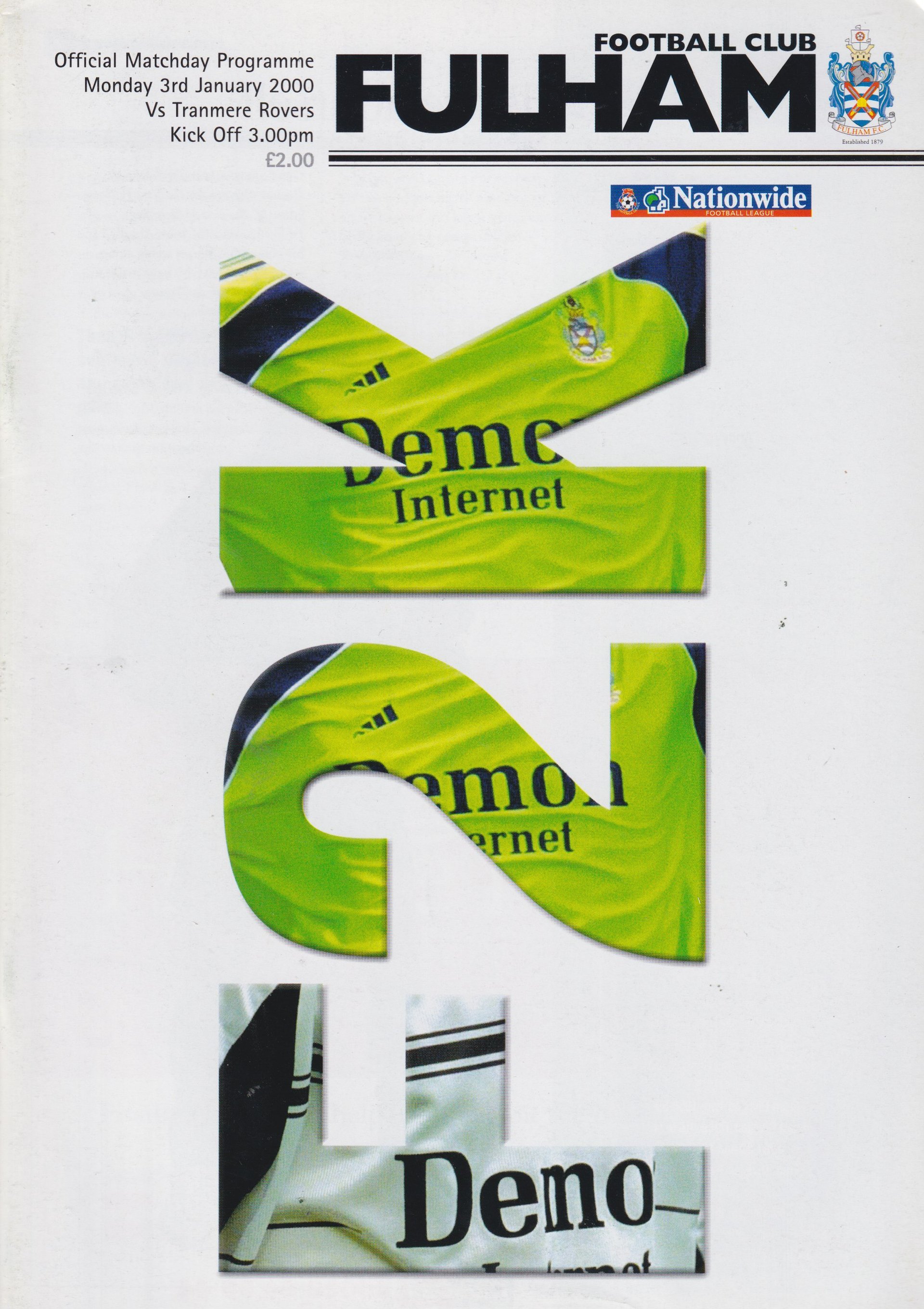Fulham v Tranmere Rovers match programme